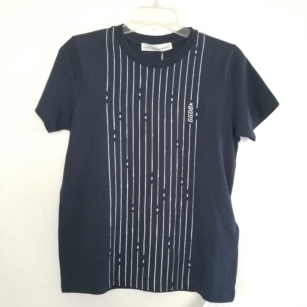 Golden Goose Round Neck T-Shirt Blue Size S